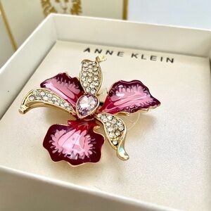 Anne Klein Pink Floral Brooch